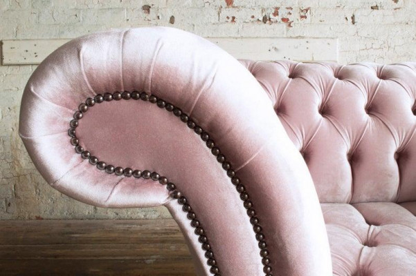 Fauteuil canapé design Chesterfield, canapé, textile de luxe, fauteuil pour 1 personne #133