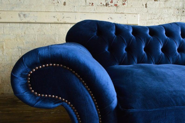 Fauteuil design Chesterfield canapé fauteuil rembourré luxe textile canapés 1 place #132
