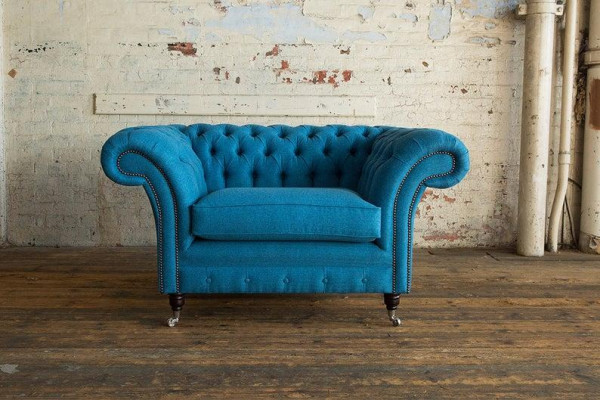 Canapé Design Chesterfield Fauteuil Sofa Tissu Coussin Canapés Sièges Fauteuil Oreilles