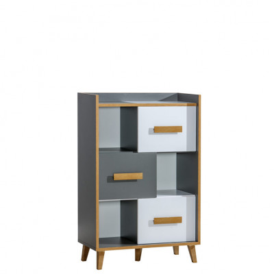 Étagère de bibliothèque Étagère Commode Mur Armoire Commodes Étagères Rangement