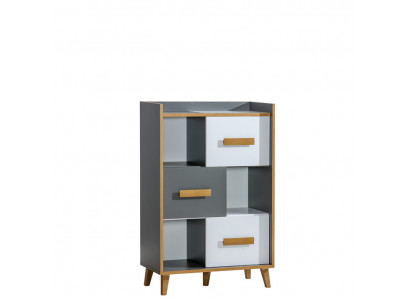 Étagère de bibliothèque Étagère Commode Mur Armoire Commodes Étagères Rangement
