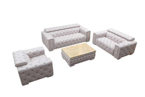 Canapé ensemble garniture rembourrage cuir design Chesterfield ensemble de canapé 3+2 sièges neuf