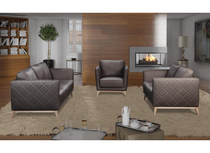 Canapé design en cuir Ensemble de sièges pour canapé Fauteuils en simili-cuir 3+2+2 neuf
