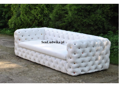 Canapé design XXL rembourré 4 places Chesterfield anglais en velours Canapés