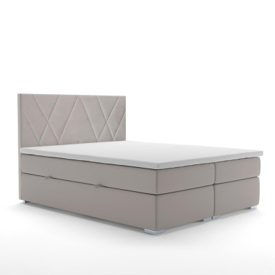 Lit Chesterfield pour chambre à coucher avec sommier à ressorts, lits doubles, fonction de coffre rembourré.