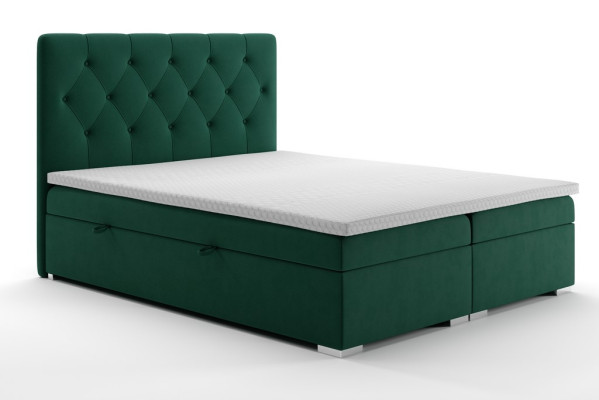 Chesterfield lit boxspring hôtel double ensemble complet matelas surmatelas lits neufs