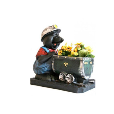 Pot de fleurs taupe pet statue décoration sculpture figure décoration pot neuf