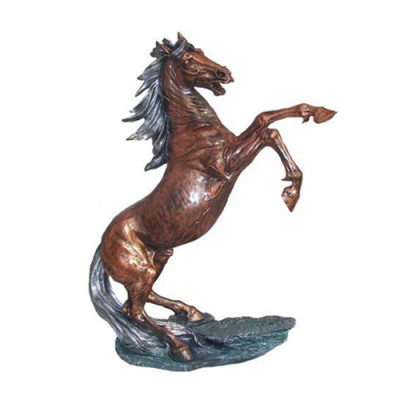 Sculpture de chevaux lourds abstraite en cuivre colorée Pégase chevaux statues décoration