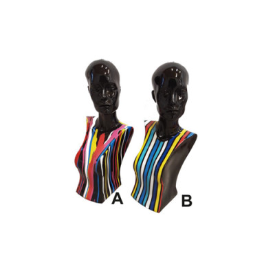 Sculpture abstraite buste de femme, 58 cm, style statues sculptures figurines pour salon.