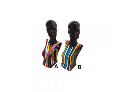 Sculpture abstraite buste de femme, 58 cm, style statues sculptures figurines pour salon.