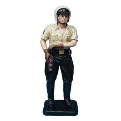 Statue de policier d'autoroute 105 cm décoration magasin figurine USA sculpture figurines