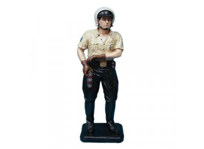 Statue de policier d'autoroute 105 cm décoration magasin figurine USA sculpture figurines