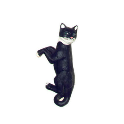 Décoration Jardin Figurines en Plastique Statue de Chat Peinte à la Main Suspendue 60 cm