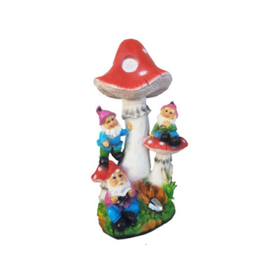 Sculpture Champignon Maison Statue Jardin Figurines 51cm Statues Sculptures Figur Neuf M37
