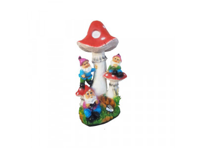 Sculpture Champignon Maison Statue Jardin Figurines 51cm Statues Sculptures Figur Neuf M37