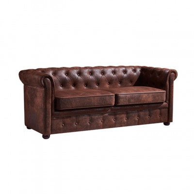 Canapé Club Chesterfield en cuir pour homme, canapé deux places marron NEUF jvmoebel ®