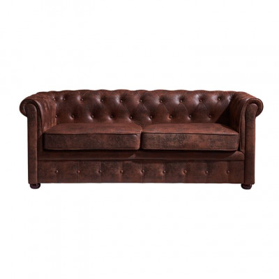 Canapé Club Chesterfield en cuir pour homme, canapé deux places marron NEUF jvmoebel ®