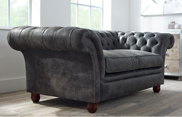 Canapé Chesterfield Sofa Tissu rembourré Cuir Canapés Ensemble de mobilier 2 places