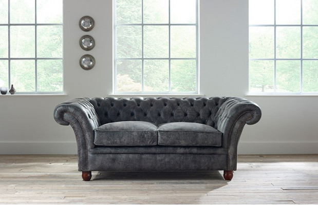 Canapé Chesterfield Sofa Tissu rembourré Cuir Canapés Ensemble de mobilier 2 places