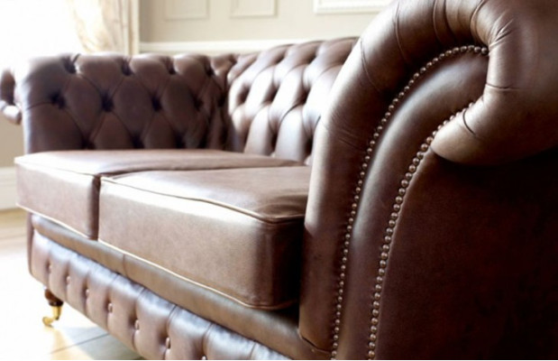 Canapé Club Chesterfield pour hommes, canapé en cuir rembourré 2 places, marron, NEUF jvmoebel ®