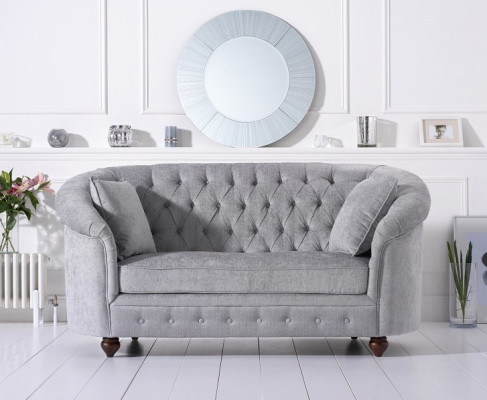 jvmoebel ® - Canapé de style campagnard - Canapé en tissu Chesterfield gris neuf