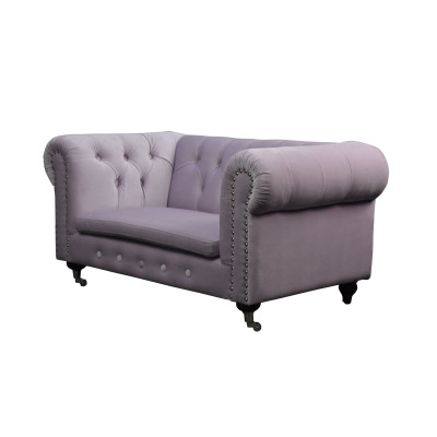 Chesterfield 2 places Classique Luxe Baroque Rococo Canapé en tissu et cuir