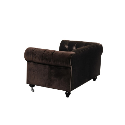 jvmoebel ® - Canapé en cuir Royal brun rembourré canapé deux places ensemble neuf