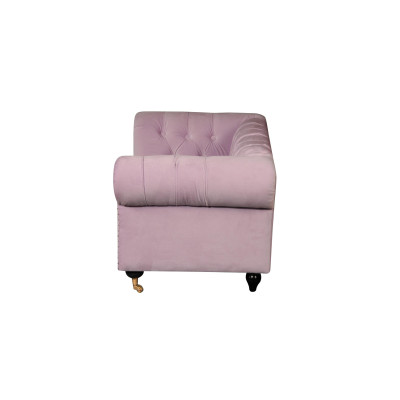 jvmoebel ® Canapé en cuir - Design canapé d'ameublement trois places ensemble Rose Nouveau