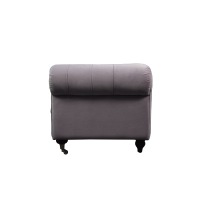 Chesterfield 2 places canapé baroque rococo classique de luxe en tissu et cuir