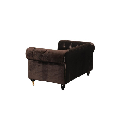 Canapé Chesterfield 2 places Classique de luxe Baroque Rococo en tissu et cuir