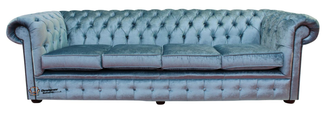 Chesterfield 4 places Classique de Luxe Baroque Rococo Canapé Sofa Tissu Cuir