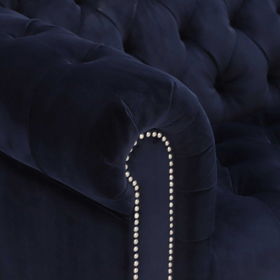Chesterfield 4 places canapé classique de luxe baroque rococo en tissu et cuir