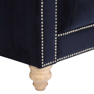 Chesterfield 4 places canapé classique de luxe baroque rococo en tissu et cuir