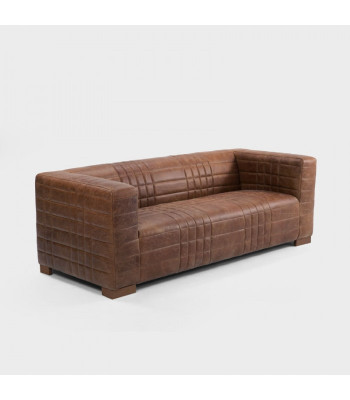 Chesterfield 3 places canapé de luxe texturé textile cuir canapé designer neuf