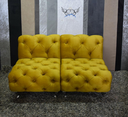 Chesterfield Hotel Lit double en cuir Chambre Literie de luxe Lits 200x200cm