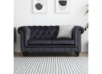 Canapé en tissu de luxe Chesterfield Canapé Canapés Rembourrage 2 places Deux places