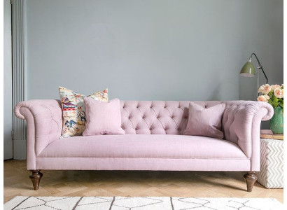 Chesterfield Textile Canapé Design Sofa de Luxe Canapé Classique 3 Places Neuf