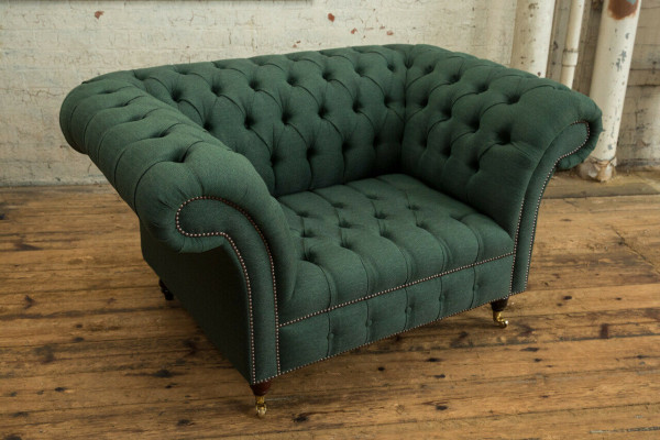 Canapé rembourré en tissu Chesterfield ensemble de canapés 1,5 places et trois places.