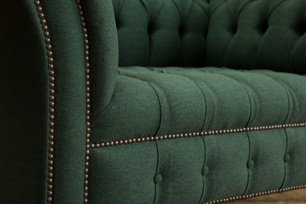 Canapé rembourré en tissu Chesterfield ensemble de canapés 1,5 places et trois places.