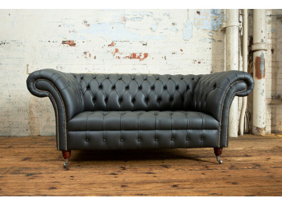 Chesterfield Canapé 2 places Canapé en cuir Canapé Rembourrage Siège Suite Deux places neuf