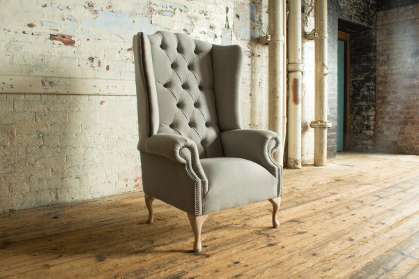 Fauteuil Chesterfield Wingback Sofa Siège rembourré Fauteuil Salon Relax Club
