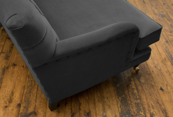 Canapé Chesterfield 3 places tapissé en tissu canapés siège salon sofa velours neuf