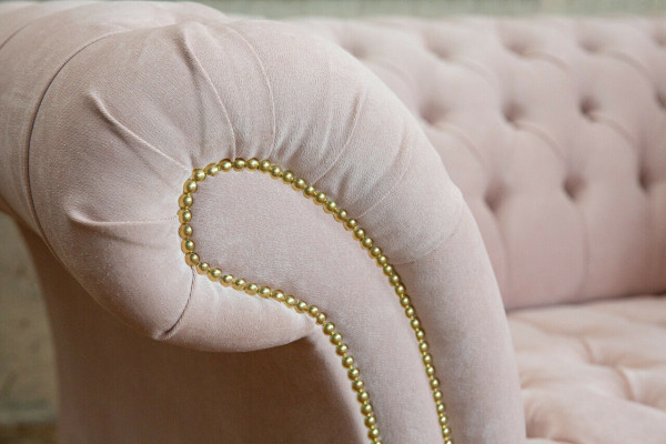 Fauteuil Chesterfield Canapé de télévision 1 place Sofa en tissu Neuf rembourrage textile
