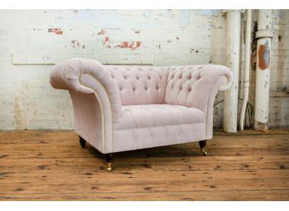 Fauteuil Chesterfield Canapé de télévision 1 place Sofa en tissu Neuf rembourrage textile