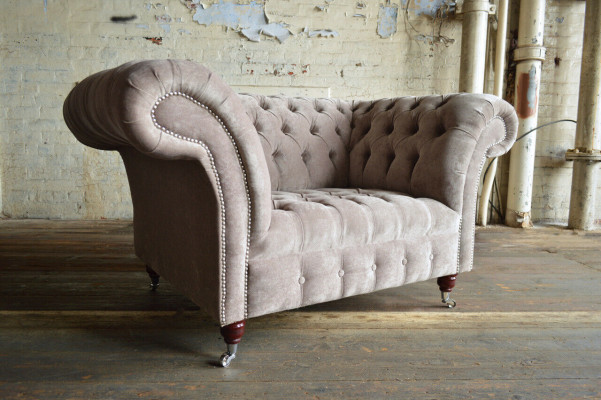 Fauteuil Chesterfield Télévision Canapé 1 Place Tissu Neuf Textiles Canapés