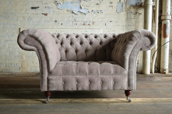 Fauteuil Chesterfield Télévision Canapé 1 Place Tissu Neuf Textiles Canapés