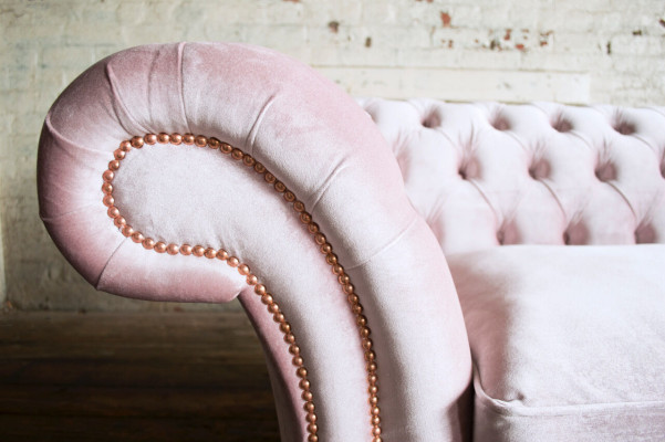 Canapé Chesterfield 3 places design canapé sofa rembourré textile trois places