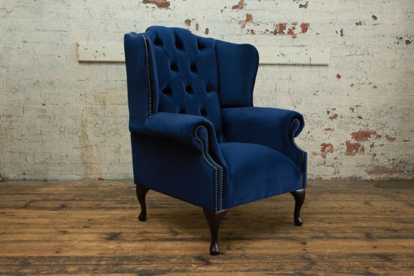 Fauteuil en velours Chesterfield Sofa Canapé Design Luxe Canapé Relax Télévision Nouveau