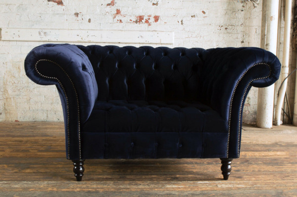 Chesterfield Sofa Canapé Ensemble rembourré 1,5 places Canapés Classique Une place
