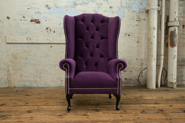 Canapé design Chesterfield fauteuil canapé tissu luxe fauteuils tissu oreille